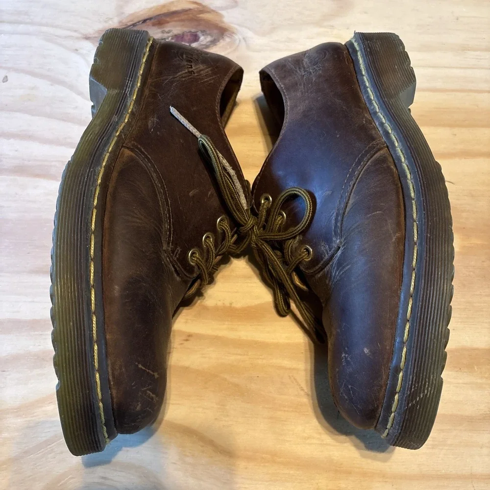 Dr. Martens 10100 Vintage Brown Leather 4-Eye Shoes Oxfords Men's Sz 10 M